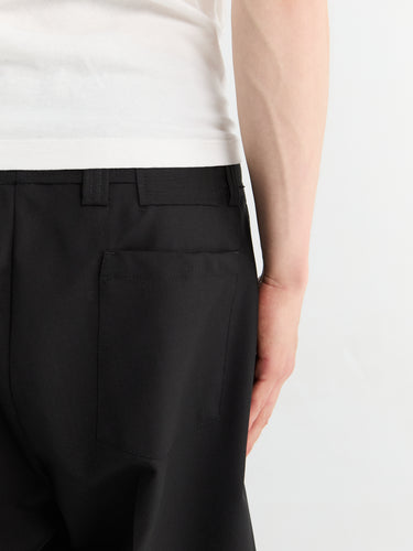 mfpen - Classic Shorts in Black Tropical Wool