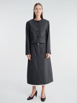 mfpen - Waitress Jacket in Dark Grey Dry Wool