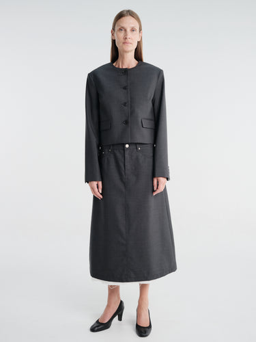 mfpen - Waitress Jacket in Dark Grey Dry Wool