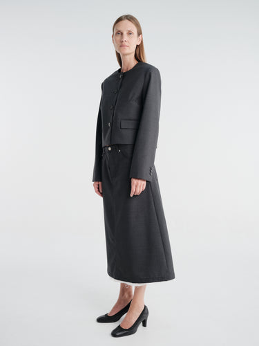 mfpen - Waitress Jacket in Dark Grey Dry Wool