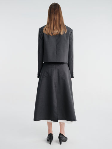 mfpen - Waitress Jacket in Dark Grey Dry Wool