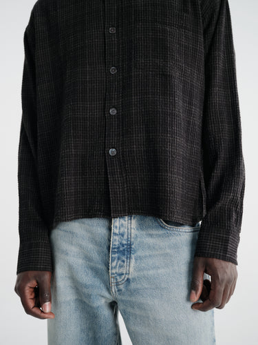 mfpen - Priority Shirt in Overdyed Black Check