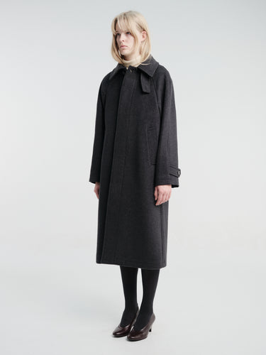mfpen - Installation Coat in Dark Grey Recycled Wool