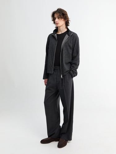 mfpen - Relaxed LS Tee in Black Lace Stripe