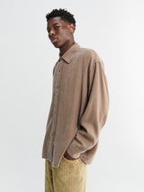 mfpen - Gambler Shirt in Dark Taupe Fuzz