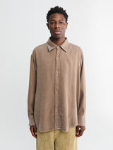 mfpen - Gambler Shirt in Dark Taupe Fuzz
