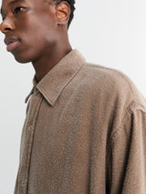 mfpen - Gambler Shirt in Dark Taupe Fuzz