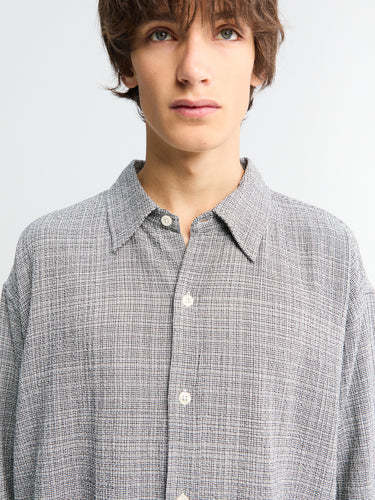 mfpen - Vacation Shirt in Mini Houndstooth Seersucker