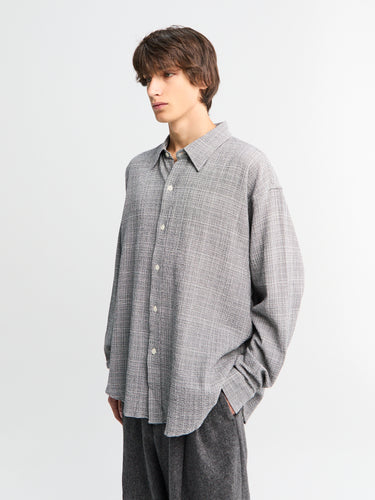 mfpen - Vacation Shirt in Mini Houndstooth Seersucker