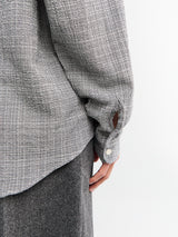 mfpen - Vacation Shirt in Mini Houndstooth Seersucker