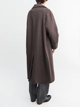 mfpen - Installation Coat in Brown Herringbone Recycled Wool