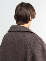 mfpen - Installation Coat in Brown Herringbone Recycled Wool