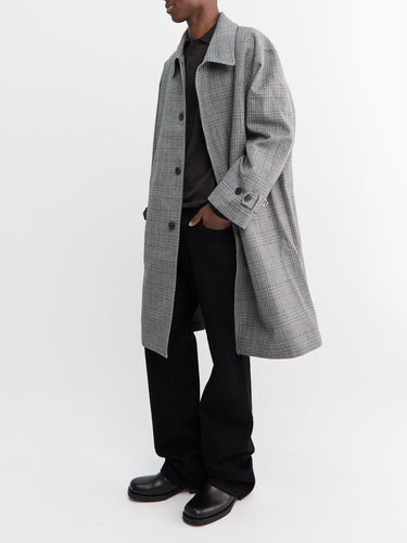 mfpen - Client Coat-Grey Glen Check