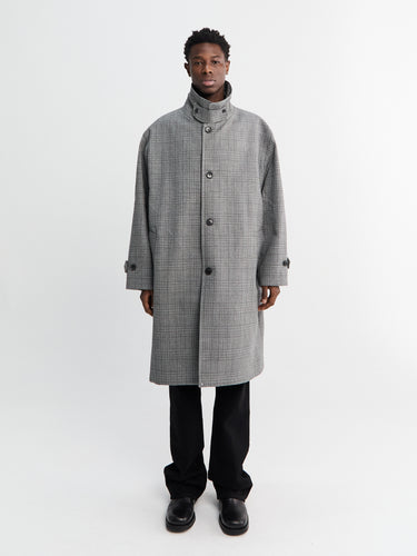 mfpen - Client Coat-Grey Glen Check