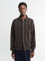 mfpen - Formal Cardigan in Biscuit Stripe