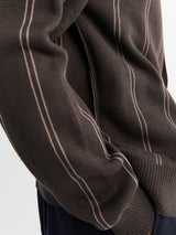 mfpen - Formal Cardigan in Biscuit Stripe