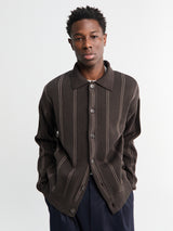 mfpen - Formal Cardigan in Biscuit Stripe