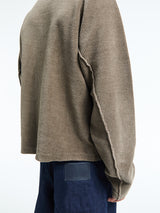 mfpen - Leisure Zip Up in Faded Taupe Jersey Cord