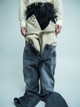 Sunflower - Wide Twist Jeans in Black Stone