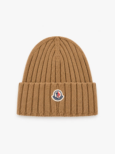 Moncler - Berretto Tricot Beanie in Brown