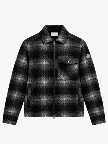 Moncler - Plaid Shirt Jakcet in Black
