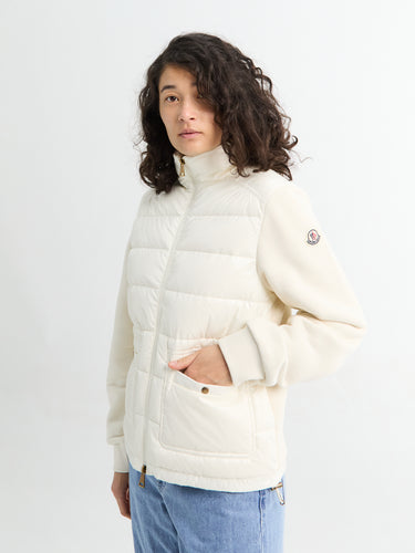 Moncler - Zip Up Cardigan in Natural