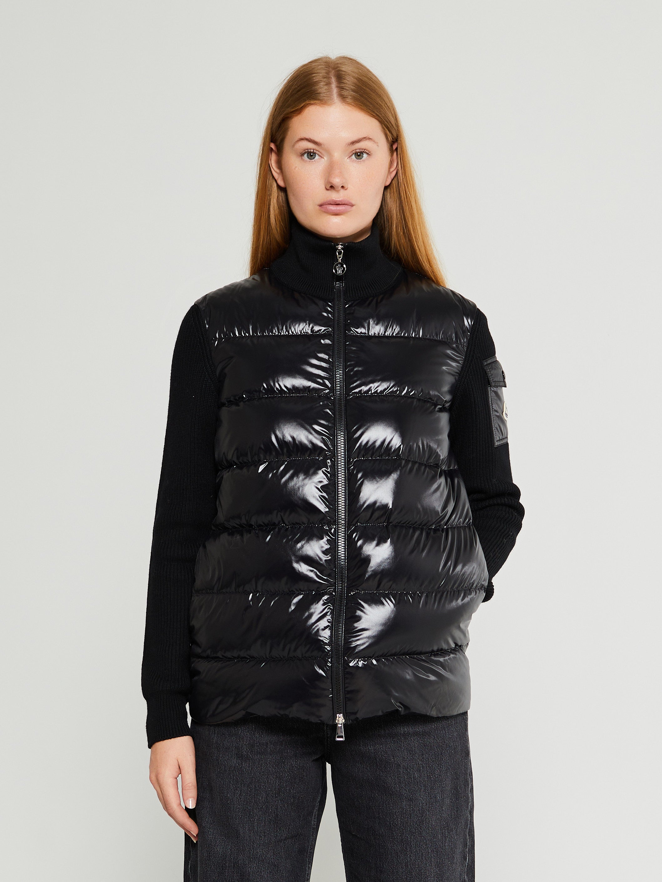 Forbipasserende Rejse lille Moncler - Cardigan Tricot i Sort – stoy