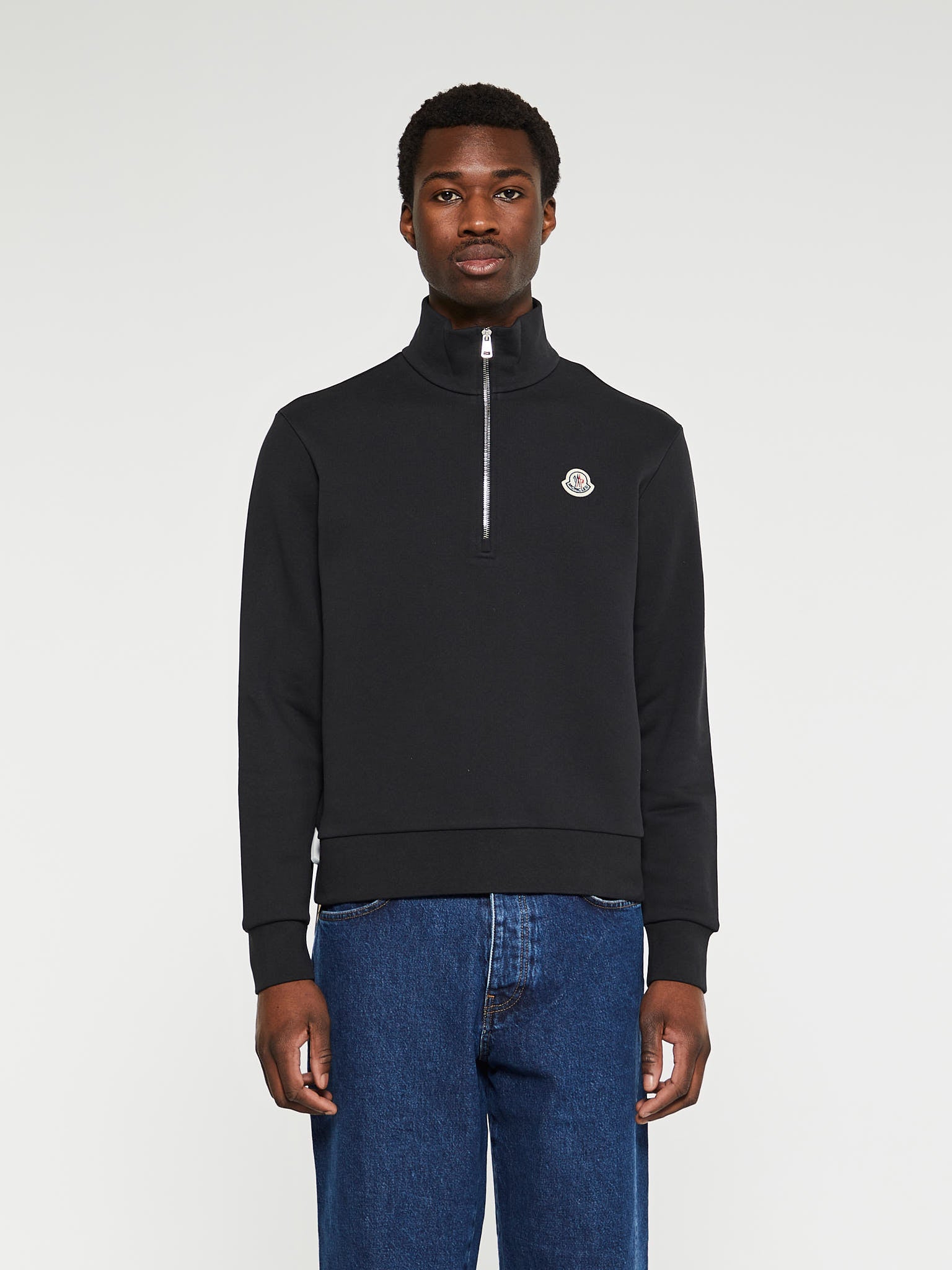 Zip-Up Sweatshirt in Black