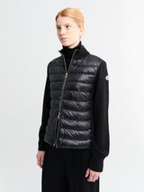Moncler - Padded Wool Cardigan in Black