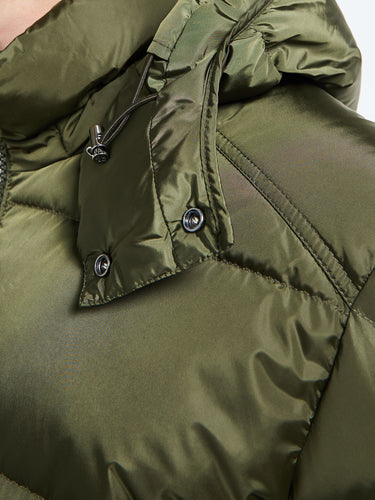Moncler - Maya Matte Short Down Jacket in Olive Green