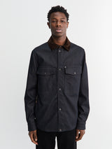 Moncler - Denim Cordury-Timmed Shirt Jacket in Dark blue