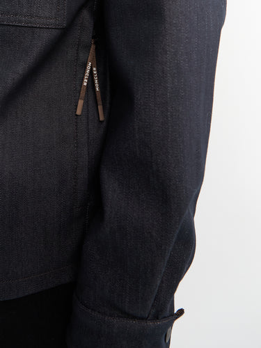 Moncler - Denim Cordury-Timmed Shirt Jacket in Dark blue