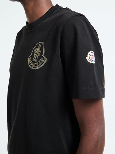 Moncler - Logo Cotton T-Shirt in Black