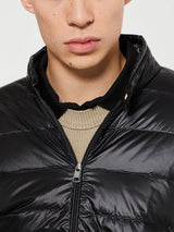 Moncler - Padded Wool Zip-Up Cardigan in Black