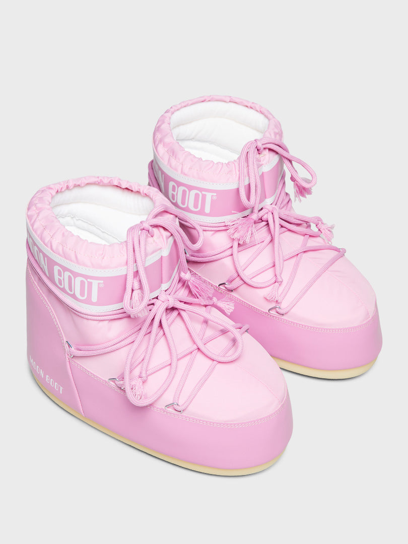 Icon Low Nylon Boots in Pink