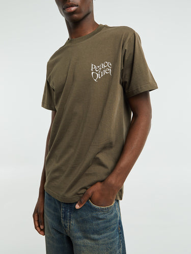Museum of Peace & Quiet - WORDMARK T-SHIRT in Coffee