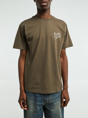 Museum of Peace & Quiet - WORDMARK T-SHIRT in Coffee