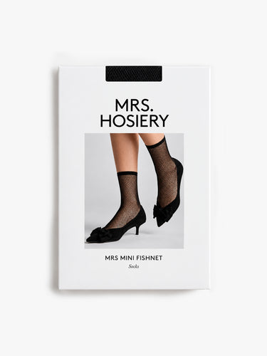 Mrs. Hosiery - Mrs. Mini 2-Pack Fishnet Socks in Black