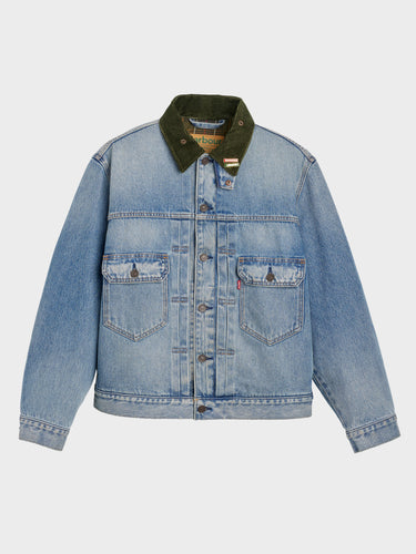 Levi's - Levi's x Barbour Type II Denim Jacket in Medium Indigo