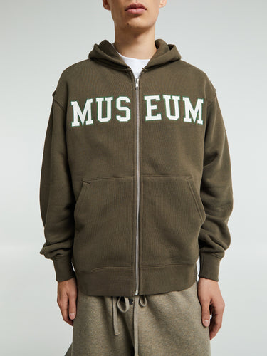 Museum of Peace & Quiet - Museum Zip Up Hoodie in Coffee