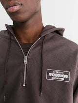 Neighborhood - Classic Half Zip Sweatshirt in Brown