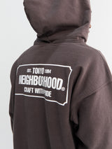 Neighborhood - Classic Half Zip Sweatshirt in Brown
