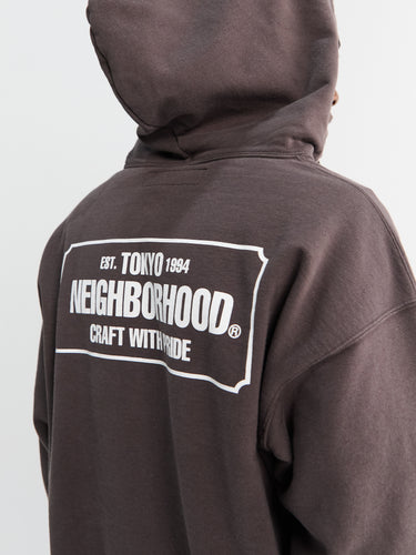 Neighborhood - Classic Half Zip Sweatshirt in Brown