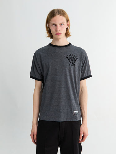 Neighborhood - Heather fabric T-shirt Shortsleeved in Black