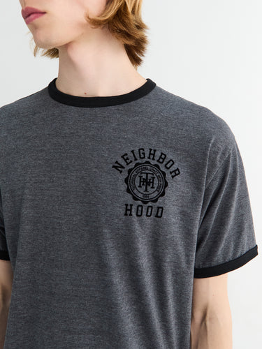Neighborhood - Heather fabric T-shirt Shortsleeved in Black