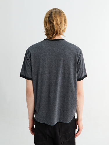 Neighborhood - Heather fabric T-shirt Shortsleeved in Black
