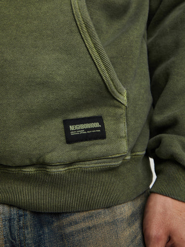 Neighborhood - Pigment Dyed Sweat Hoodie in Olive Drab