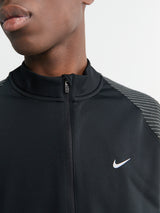 Nike - Dri-Fit half-zip running top in Black and Reflective Silver