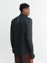 Nike - Dri-Fit half-zip running top in Black and Reflective Silver