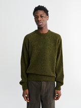 Noah - Classic Shetland Sweater in Pine Shadow